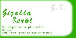 gizella kerpl business card